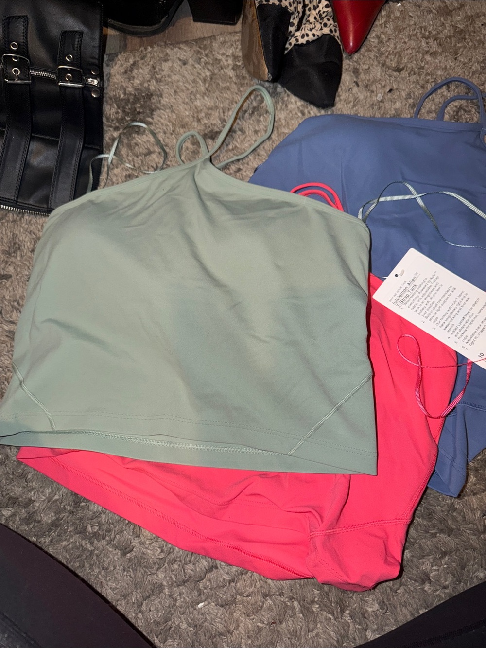 3 NEW LULULEMON ALIGN T-STRAP TANK SPORTS BRAS